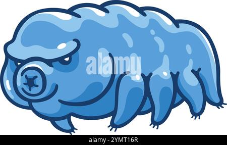 Bärtierchen (Wasserbär) Maskottchendesign Stock Vektor