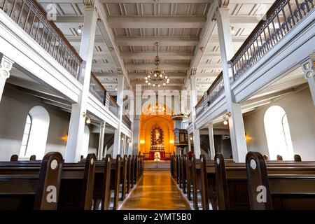 Kathedrale von Reykjavík (Dómkirkjan í Reykjavík). Reykjavík, Island Stockfoto