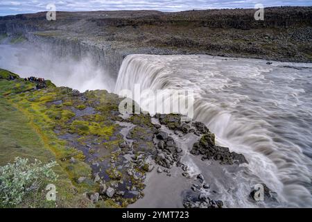 Dettifoss Wasserfall. Von der West Side aus gesehen. Vatnajökull-Nationalpark, Island Stockfoto