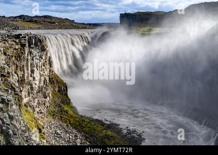 Dettifoss Wasserfall. Von der East Side aus gesehen. Vatnajökull-Nationalpark, Island Stockfoto