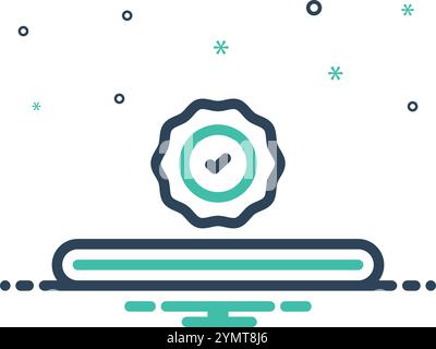 Symbol für erfolgreichen Download, Pfeil Stock Vektor