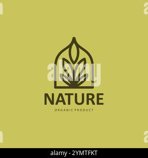 Design Des Logos Für Naturprodukte. Symbol Für Organisches Etikett. Leaf-Symbol Stock Vektor