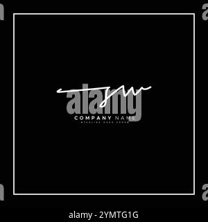 Simple Signature Logo für Alphabet SW – handschriftliche Signatur für Fotografie und Modegeschäft Stock Vektor