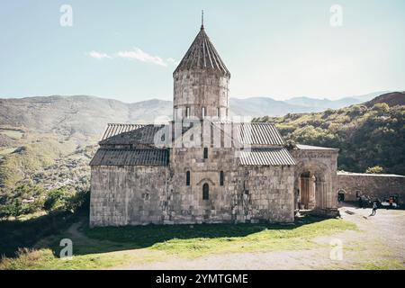 Vorderansicht des Tatev-Klosters in Armenien, Kaukasus Stockfoto
