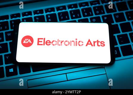 Logo des Unternehmens für Videospiele von Electronic Arts Stockfoto