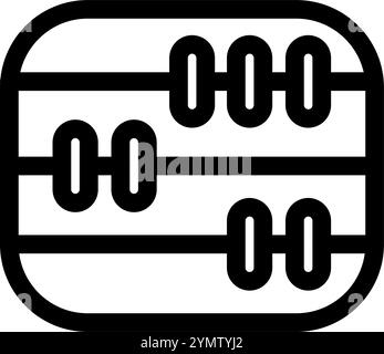 Mathematik-Schieberegler - Symbol für moderne Bildung oder Büro Stock Vektor