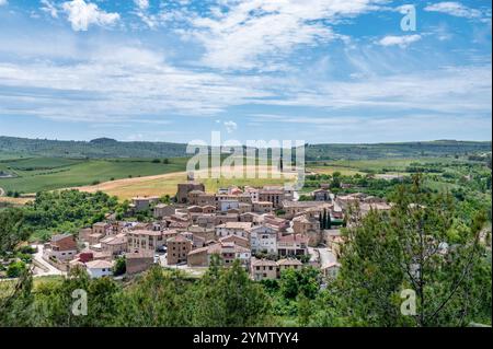 Das kleine Dorf Torres del Río in Nordspanien Stockfoto