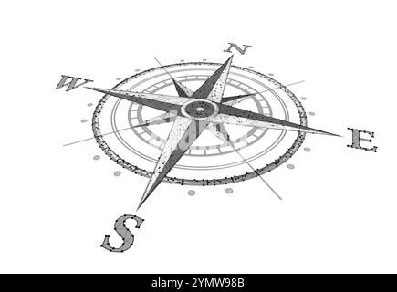 Digitaler Kompass. Business Strategic Explorer Stock Vektor