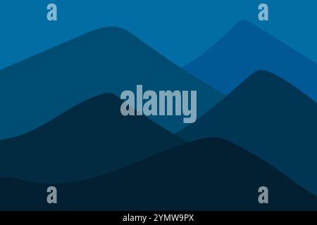 Abstrakte Hintergrundvorlage für blaue Wellen. Nahtloser Hintergrund. Vektordesign. Stock Vektor