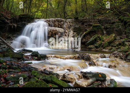 Landschaft der Eifel nahe Bitburg, Deutschland Stockfoto
