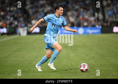 23. November 2024; Allianz Stadium, Sydney, NSW, Australien: A-League Football, Sydney FC gegen Western Sydney Wanderers; Joe Lolley&#xa0;von Sydney FC Credit: Action Plus Sports Images/Alamy Live News Stockfoto