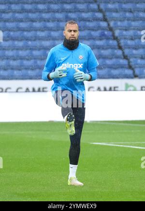 King Power Stadium, Leicester, Großbritannien. November 2024. Premier League Football, Leicester City gegen Chelsea; Robert Sanchez aus Chelsea während des warm-up-Vorspiels Credit: Action Plus Sports/Alamy Live News Stockfoto
