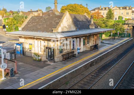 Bradford am Bahnhof Avon in Somerset Stockfoto