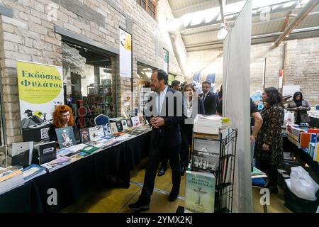 Limassol, Zypern. November 2024. Der Präsident Zyperns NIKOS CHRISTODOULIDES trifft am 23. November 2024 in Limassol ein. Die 3. Internationale Buchmesse in Limassol findet in Carob Mills statt. (Foto: Kostas Pikoulas/SIPA USA). Quelle: SIPA USA/Alamy Live News Stockfoto