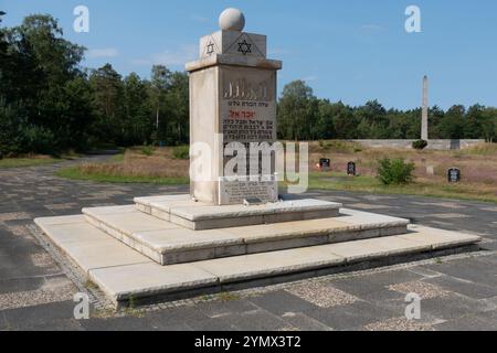 Jüdische Gedenkstätte Bergen-Belsen, Bergen, Niedersachsen, Deutschland, Europa. Stockfoto