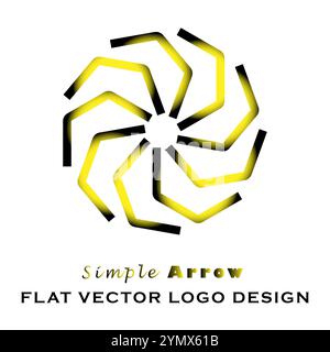 Pfeil Kreis Logo Symbol Vektor Illustration Design. Stock Vektor