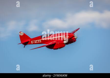 De Havilland DH88 Comet „G-ACSS“, Old Warden Airfield, Biggleswade, Bedfordshire, England, UK Stockfoto