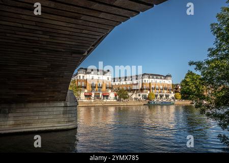 Thames Edge Court, Staines-upon-Thames, Surrey, England, Großbritannien Stockfoto