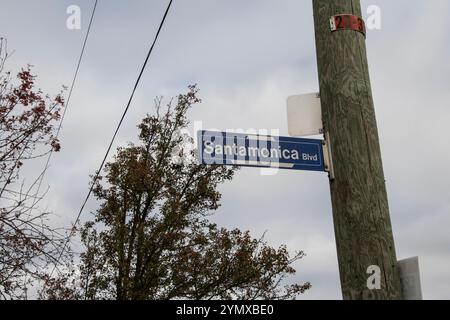 Santamonical Boulevard Schild in Scarborough, Toronto, Ontario, Kanada Stockfoto