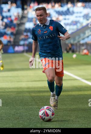 Paddington, Australien. November 2024. Corey Edward Brown aus Brisbane Roar wurde während des fünften Runde-Spiels der Isuzu UTE A-League 2024-25 zwischen Brisbane Roar FC und Adelaide United FC im Allianz Stadium in Aktion genommen. Endergebnis Adelaide United FC 3:2 Brisbane Roar FC. Quelle: SOPA Images Limited/Alamy Live News Stockfoto