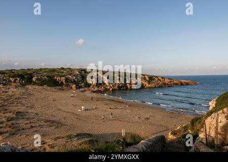 Calamosche Beach im Naturschutzgebiet Vendicari im Südosten Siziliens, Italien. Foto: Sam Mellish Stockfoto