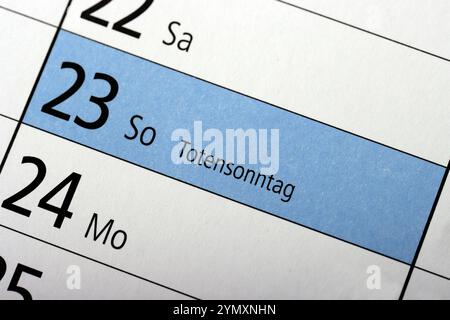 Sonntag Der Toten, Tag Des Gedenkens An Den Verstorbenen Stockfoto