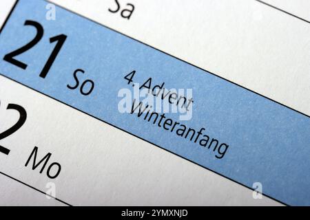 4. Advent und Winterbeginn Stockfoto