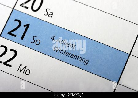 4. Advent und Winterbeginn Stockfoto