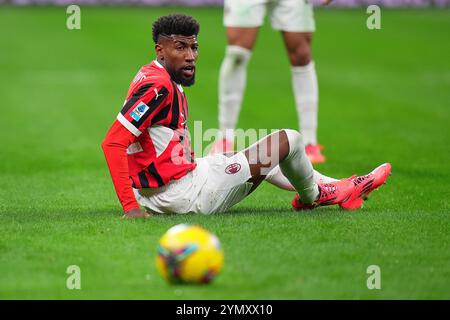 Mailand, Italien. November 2024. AC Mailand's Emerson Royal während des Fußballspiels der Serie A zwischen Mailand und Juventus im San Siro Stadion in Mailand, Norditalien - Samstag, 23. November 2024. Sport - Fußball . (Foto: Spada/Lapresse) Credit: LaPresse/Alamy Live News Stockfoto