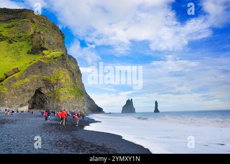 Reynisfjara Black Sand Beach, Island Stockfoto