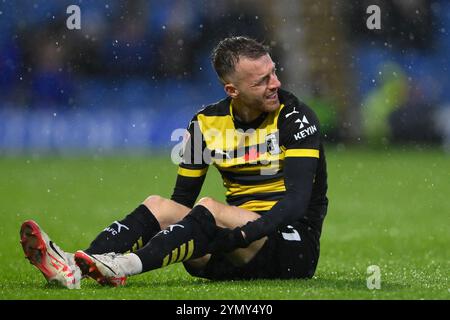 Elliot Newby von Barrow während des Spiels der Sky Bet League 2 zwischen Chesterfield und Barrow im b2net-Stadion in Chesterfield am Samstag, den 23. November 2024. (Foto: Jon Hobley | MI News) Credit: MI News & Sport /Alamy Live News Stockfoto