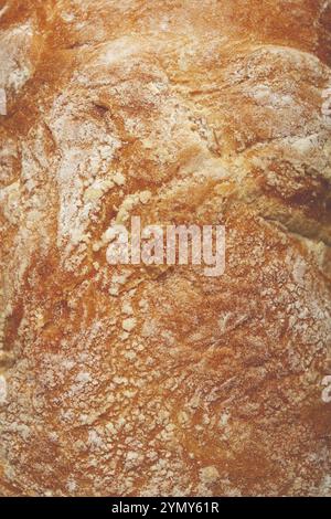 Ciabatta, italienisches Brot, Draufsicht, Nahaufnahme, Vollformat Stockfoto