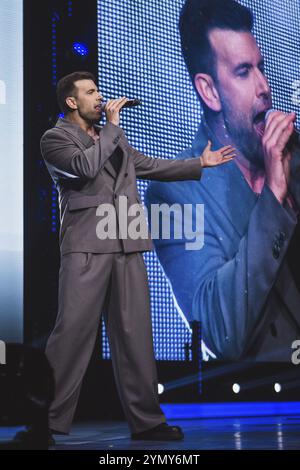 Jay Khan bei der Schlagernacht des Jahres live auf der Original Tour in der Berliner Uber Arena am 16. November 2024 Stockfoto