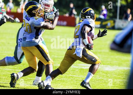 CEFL Halbfinale . Schwaebisch Hall Unicorns vs. Flash de La Courneuve Stockfoto