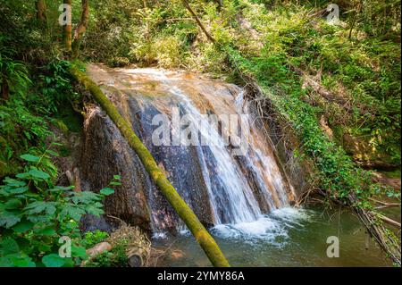 Wasserfall im Molina Wasserfall Park (italienisch: Parco delle Cascate di Molina), nördlich von Verona, Italien. Stockfoto