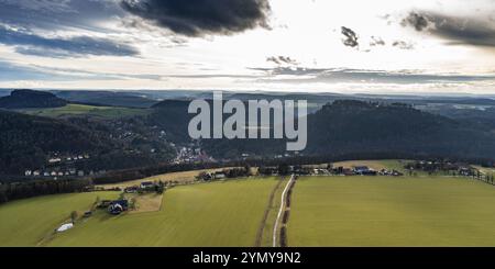 Blick vom Lilienstein 2 Stockfoto