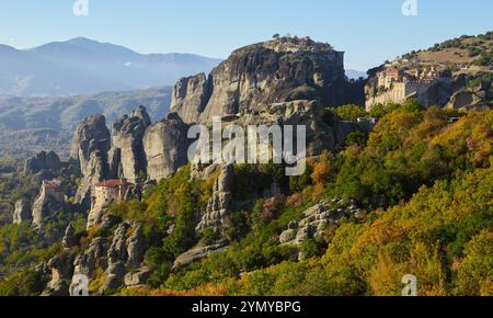 Panorama von Meteora in Griechenland Stockfoto