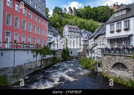 Historische Altstadt von Monschau in der Eifel Stockfoto