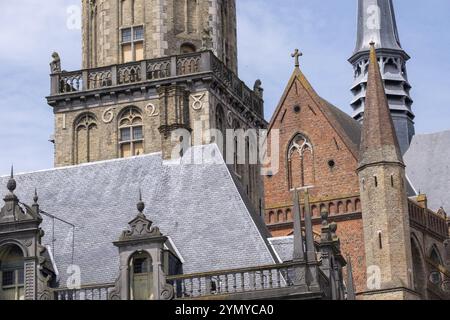 Historische Gebäude in Veurne, Belgien, Europa Stockfoto