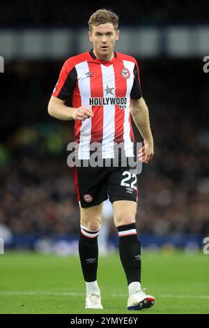 Goodison Park, Liverpool, Großbritannien. November 2024. Premier League Football, Everton gegen Brentford; Nathan Collins von Brentford Credit: Action Plus Sports/Alamy Live News Stockfoto