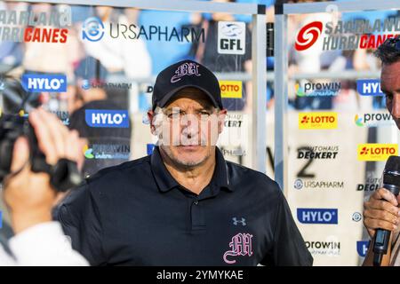 Fußballspiel GFL, Saarland Hurricanes vs. Marburg Söldner, 11.Juni 2022 Stockfoto