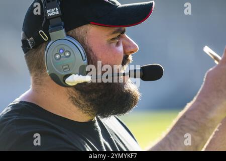 Fußballspiel GFL, Saarland Hurricanes vs. Marburg Söldner, 11.Juni 2022 Stockfoto