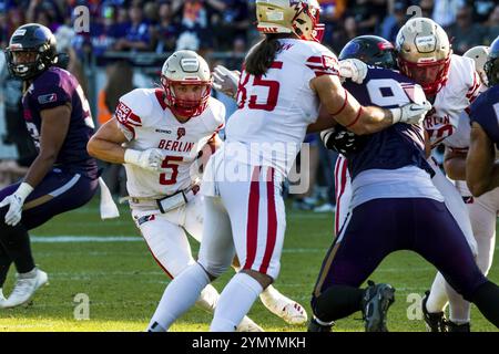 ELF/Playoff Spiel : Berlin Thunder in Frankfurt Galaxy am 09. September 2023, in der PSD Bank Arena, Frankfurt A.M., Deutschland, Europa Stockfoto