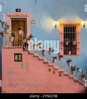 Plaza de San Roque 17, Guanajuato Centro, Mexiko. Guanajuato Centro, Mexiko. Stockfoto