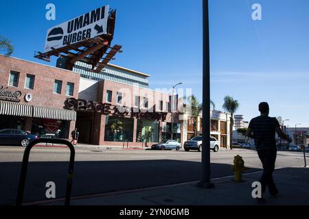 Szenen aus Umami Burger am 1520 Cahuenga Blvd in Hollywood, CA. Stockfoto