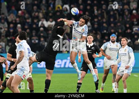 11 e 15 während des Rugbyspiels Italy vs All Blacks, Autumn Nations Series in Turin, Italien, 23. November 2024 Stockfoto