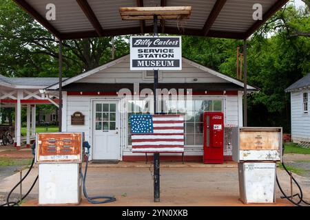 Jimmy Carter Heimatstadt in Plänen, GA, USA Stockfoto