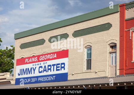 Jimmy Carter Heimatstadt in Plänen, GA, USA Stockfoto