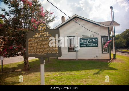 Jimmy Carter Heimatstadt in Plänen, GA, USA Stockfoto