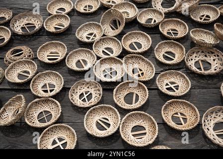 Vietnames traditioneller handgemachter Korb Stockfoto